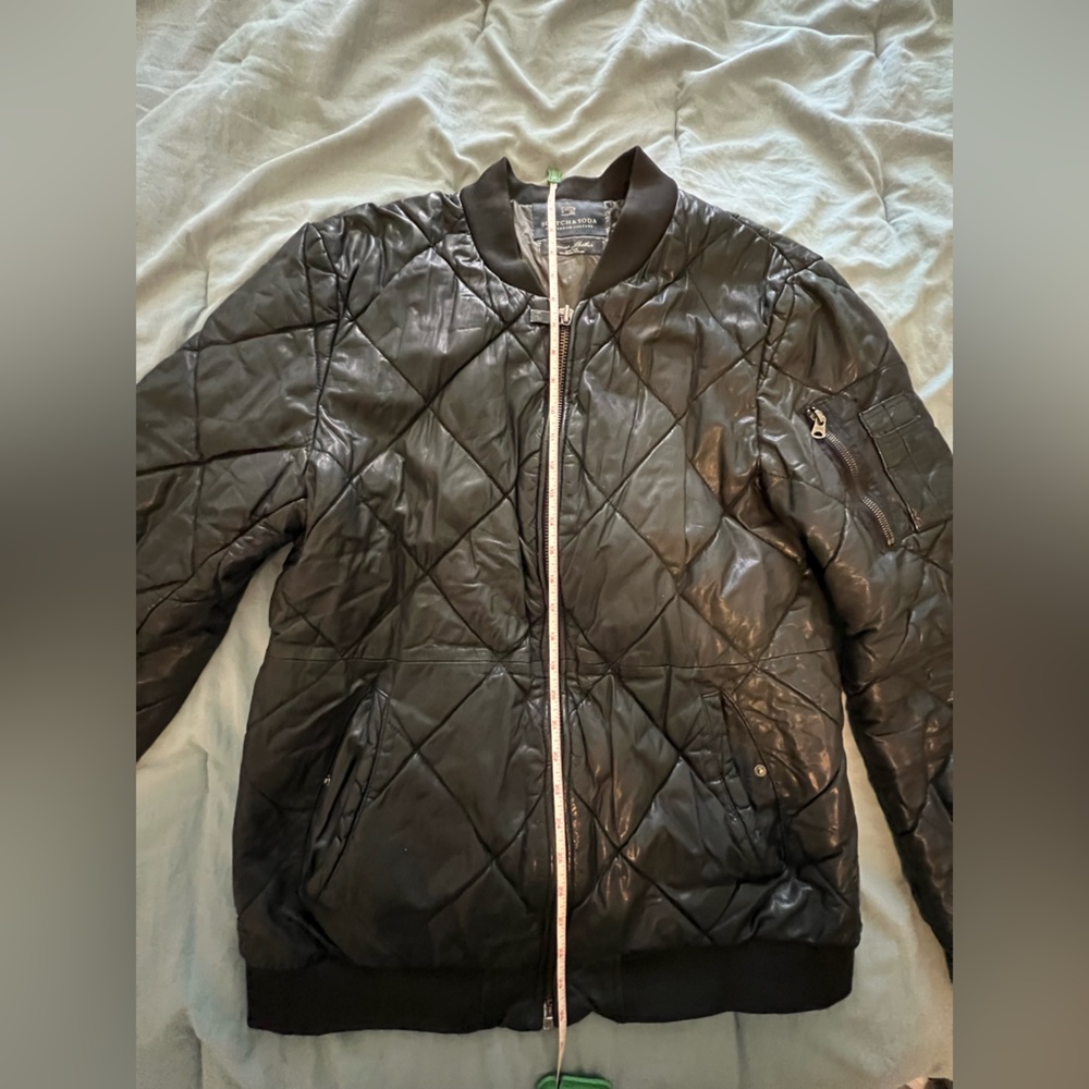 Scotch & Soda Black Quilted Bomber Jacket - Picture 7 of 12
